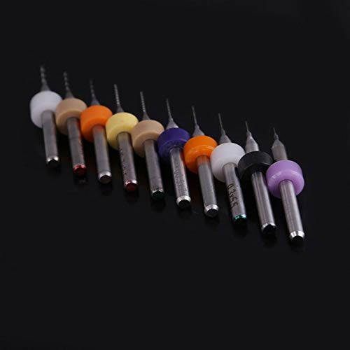 Juego de 10 brocas de acero Tungsteno 0.1-1.0mm miniatura 4