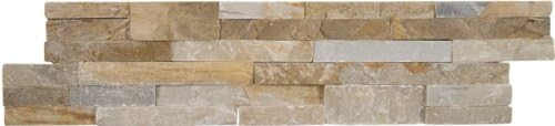 MS International Golden Honey Ledger Panel 6 in. x 24 in. Natural Quartzite Wall Tile - Lot of 120 Pcs