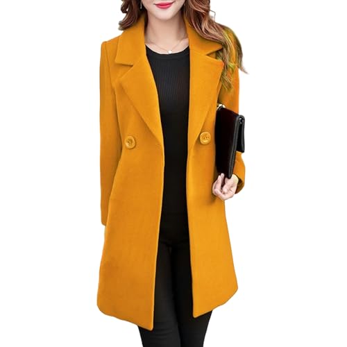 Manteau long en laine mélangée parfait pour vos sorties d'hiver citadines