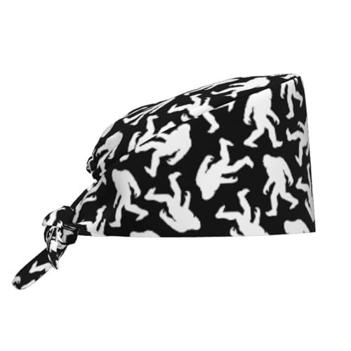 Image of Surgical Caps Men Women, Scrub Cap with Sweatband Adjustable | Tie Back Nurse Cap, Nursing Breathable Working Hat, Scrub Cap, Medical Hats