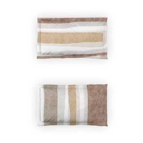 Image of Ddecor - Pack of 1 Cotton Abstract King 145 TC Bedsheet with 2 Pillow Covers - Brown