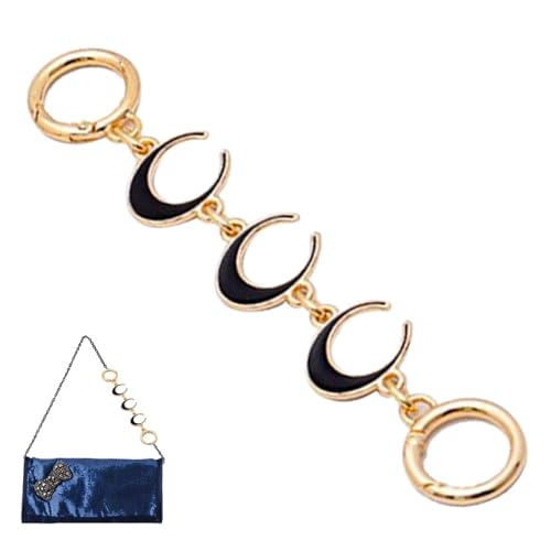 Cadena de extensión para monedero, correa de cadena en forma de media luna, accesorio de repuesto para bolsos de hombro y varios bolsillos