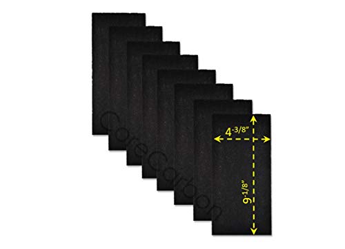 CoreCarbon 8-Pack Exact Fitment Pre-Filter Designed to Fit Honeywell True HEPA Models HPA-050, HPA060, HPA060BWM, HPA061-TGT and HEPAClean Model HHT-055