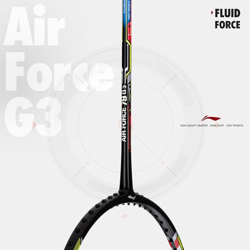 Li-Ning Air Force G3 Badminton Racket with Full Cover | Max Tension : ≤30 lbs | Superlight Technology | Aerotec Beam | Dynamic Frame