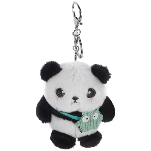 OUNONA Llavero de Animal de Peluche Forma de Panda, Colgante Cómodo y Decorativo para Mochila, Hecho de Algodón Pp Suave y Adecuado Verano Color Aleatorio
