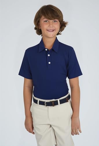 IBKUL Athleisure Wear Sun Protective UPF 50+ Icefil Cooling-Youth Solid Short Sleeve Polo-94199B2