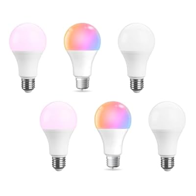 ILLUMAXINF A19 Smart Light Bulbs, WiFi Bluetooth Color Changing LED Light Bulbs, Music Sync, 60W Equivalent 800LM, Dimmable, Supports Alexa, Google Assistant, 6 Pack…