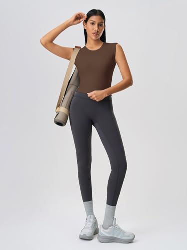 Image of ABOCIW Women Twist Back Workout Top with Built in Bra Cap Sleeve Pilates Yoga Crop Top Athletic Gym Shirt