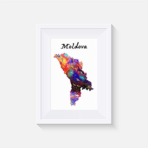 Moldova - Inspiriert - Drucken - Poster - Aquarell - Wandkunst- verschiedene Größen(Rahmen Nicht Inbegriffen)