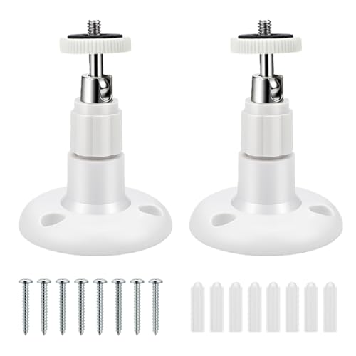 2 Packs for Ring Camera Wall Mounts 360 Adjustable Camera Mounting Bracket Holder Compatible with Ring Stick Up Cam Battery/Plug-in/Indoor Cam Mount Bracket for Outdoor Indoor Surveillance Cameras