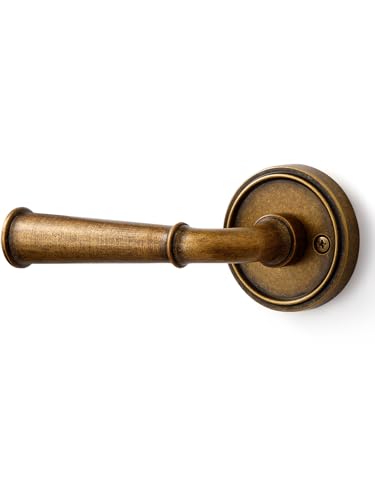 MRML Passage Door Handle Antique Brass Retro Door Lever,Interior Closet Hallway Kitchen Pantry Vintage DoorHandle, Aluminium Alloy Handle Lever, 1 Pack