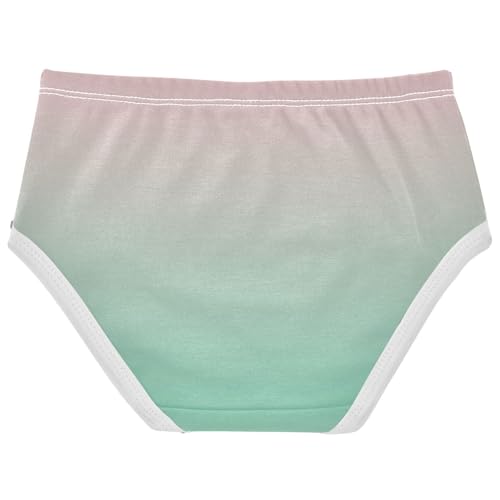 Joisal Blush Pink Aquamarine Gradient Girl Panties Cute Girls Underwear Toddlers Cotton Aesthetic Briefs Undies Kids 2t2