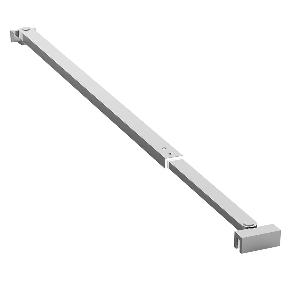 Braccio Di Supporto A Parete Per Box Doccia Walk-In Doppio Snodo 180° Estensibile 70-120 Cm In Acciaio Cromato Lucido