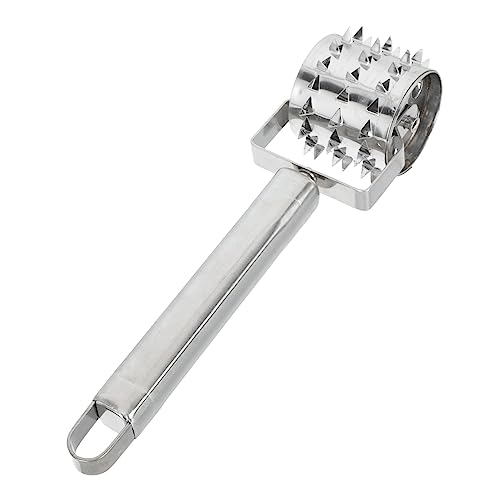 BESTYASH 1Pc Stainless Steel Meat Tenderizer Tool Handheld Meat Looser for Kitchen Mallet for Steak Poultry Ergonomic Design Easy to Clean Use
