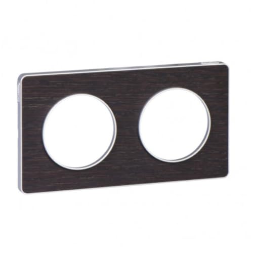 Marco Touch Alu 2 elementos wengué 71mm para mecanismos Simon 2