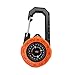 QSTDGVPW Hiking Compass Multifunctional Compact Climbing Compass Accurate with Carabiner for Survival Emergency Mountaineering Camping, Orange