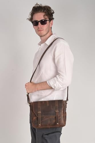 Image of Genuine Leather Sling Bag for Men, Stylish and Spacious Side Bag for Men, Crossbody Bag for Men Daily Use