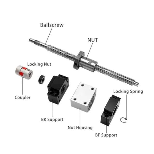 Vis à billes C5 SFU1605 de précision supérieure avec support BF usiné - 5