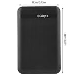 Dysk Twardy o Wysokiej Prędkości 2.5 -USB3.0 dla Prostej Wtyczki i Gry, Przyjmuje 6 TB SSD, Odpowiednie dla Użytkowników/Mac (BLACK)