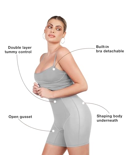 Image of Popilush Maxi Bodycon Dress with Built in Bra, Long Shapewear Dresses | Tummy Control, Floor-length, Formal Occasions, Wedding Guest and Engagement
