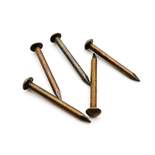 100pcs Clavos de Cabeza Redonda de Latón Antiguo de 1.2x8mm para Bisagras de Muebles Caja de Joyería miniatura 5