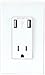 Leviton T5631-2W WH Combination REC/USB Charger 15A125V
