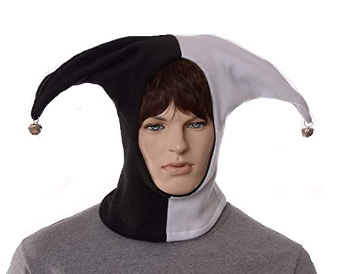 Black white jester hat Clearance