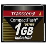 1GB Industrial CF-Ultra Transcend TS1GCF100I - Tarjeta de Memoria CF (1 GB, 40 MBit/s, 100x)
