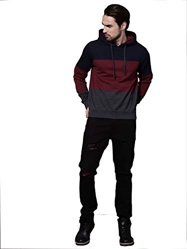 Image of Veirdo Men's Regular Fit Cotton Sweatshirt Hoodie - Multicolor