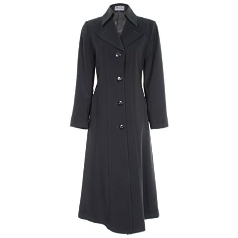 Busy Women's Stylish Black Long Trench Coat Cover