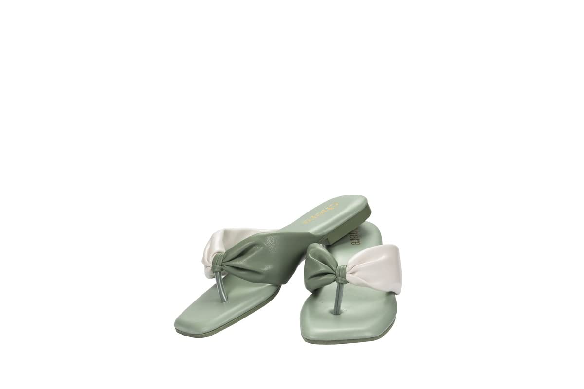 CHERE Womens Dual Tone Strap Flats For White Green White 3 (B0BC8R4C1K) Amazon Price History, Amazon Price Tracker