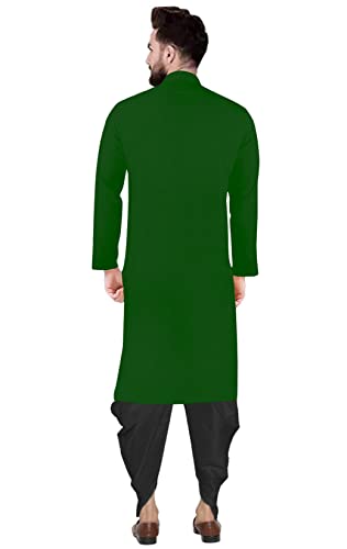 Image of Trustous Mens Cross Kurta Dhoti Set In Cotton