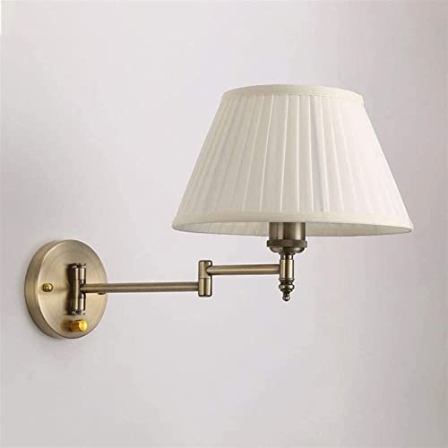 Lámpara de pared de brazo dorado interior LED con base E27 2