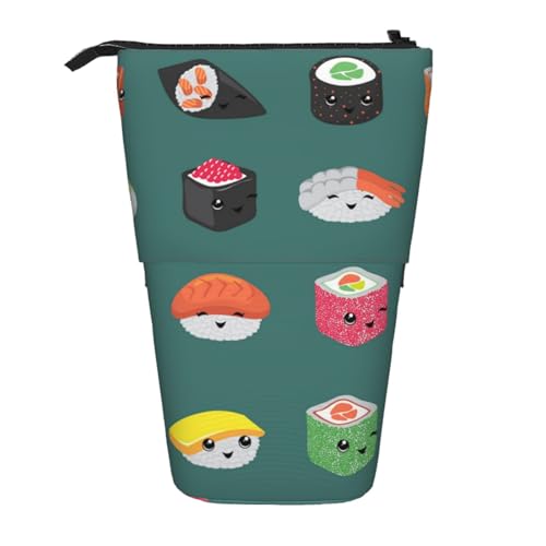 YXDVPALNE Sushi,Estuche telescópico para lápices, Soporte para lápices con Cremallera.