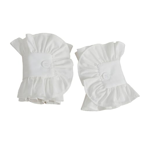 Ruffled False Sleeves Detachable Sleeves Women Girl Lace Wrist Cuffs For Sweater Dress Blouse Accessories All Matching