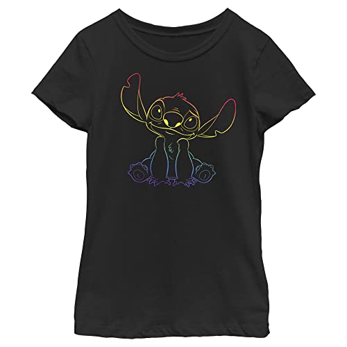 Disney Lilo Pride Stitch Girl's Solid Crew Tee