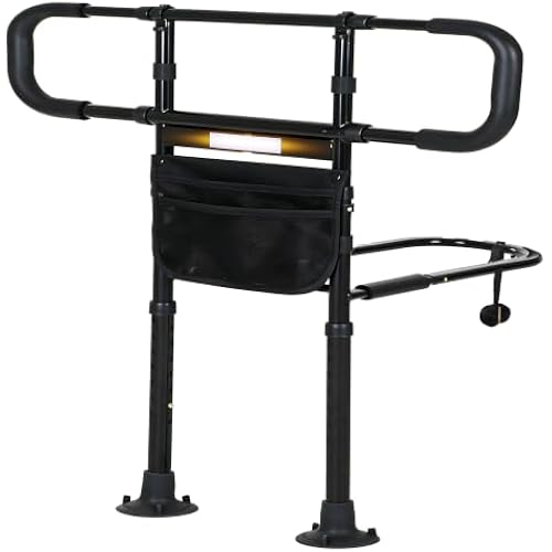 Bed Rails for Elderly Adults Safety, Bed Assist Rails for Seniors, Bed Rail for Elderly with Motion Sensor Light & Non-Slip Handles, Adjustable 14"-20" Bed Rails for Twin Full Queen King Beds