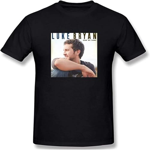 NelaYan Luke Bryan Men's Basic T-Shirt 3D Print Pullover Regular Fit Crew Neck Unisex Short Sleeve T-Shirt L
