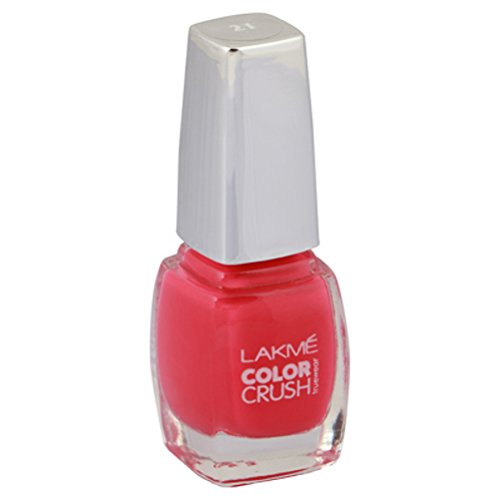 Image of Lakme True Wear Color Crush Nail Color, Red 24, 9ml & Lakme True Wear Color Crush Nail Color, Pink 21, 9ml