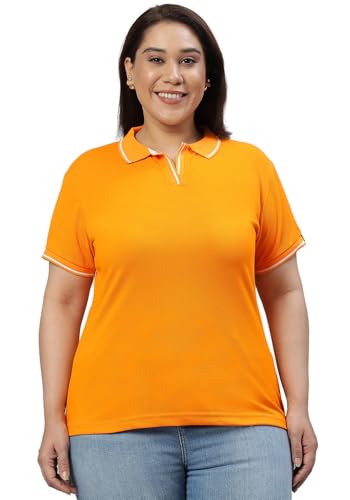 Image of Wear Your Opinion Women's Plus Size Tipped Collar Neck Polo Tshirt