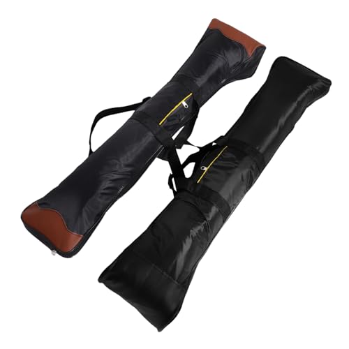 DECORNIJIA 2pcs Erhu Case Black and Brown Sturdy Protective Bag for Daily Use Performances and Travel with Secure Interior for Safe Instrument Transport