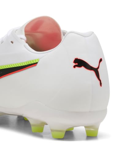 PUMA Unisex King 20 Match FG/AG Fußballschuh, weiß-leuchtendes Rot-Gelb Alert, Größe 42, Puma Weiß Leuchtend rot gelb Alarm, 42.5 EU – Ansicht 3