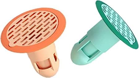 YOGVAYNA Shower Drain Cover, Toilet Floor Anti-Smell Cover, Drain Hair Catcher, Shower Drain Strainer, Sewer Pest Control Drain Cover, Plug Hair Catcher (Multicolor) (Pack of 2)