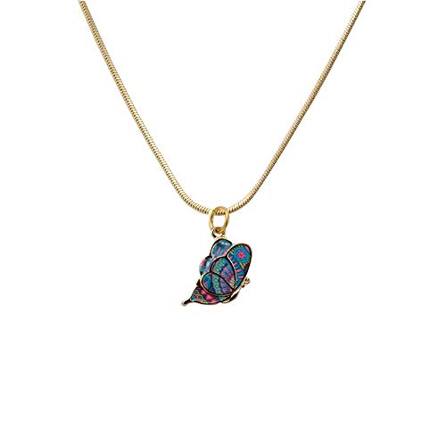 Preisvergleich Produktbild AMORETTO MILANO Halskette ' Flying Farfalla' Schmetterling Gold AMS106