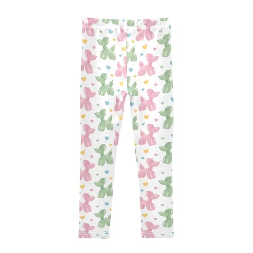 Colorful Balloon Girls Leggings,Workout Leggings for Girls Toddler Athletic Leggings Size for 3-10T2