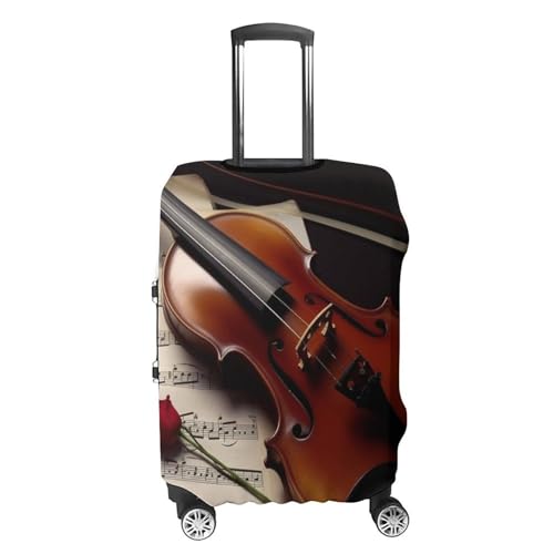 Suitcase Covers for Luggage Washable Luggage Cover Violin Sheet Music Luggages Wheel Covers Elastic Travel Carry On Suitcase Cover Travel Luggages Protector Sleeve Fit 29-32 Inch XL4