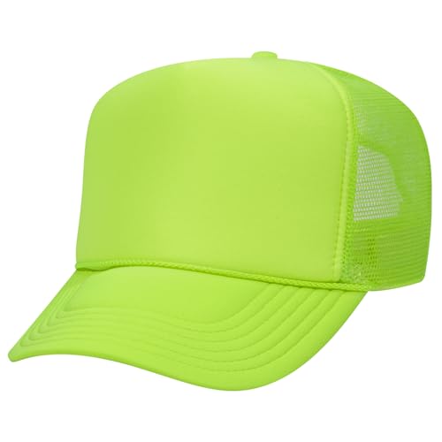 Image of OTTO Polyester Foam Front 5 Panel High Crown Mesh Back Trucker Hats in 97, Bulk, Wholesale