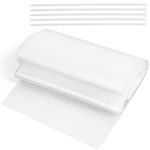 NCTNCX Dachrinnenschlauch 10m Fallrohr Schlauch Provisorischer Schlauchfolie für Fallrohre bis Ø 125 mm inkl. 5 Kabelbinder
