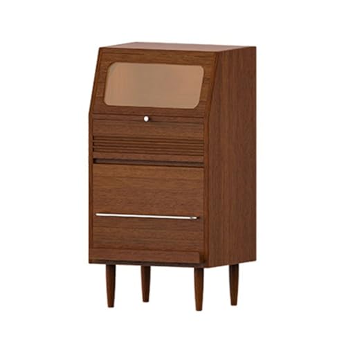 VHDY85KA Side Table Solid Wood Storage Cabinet with Drawers &