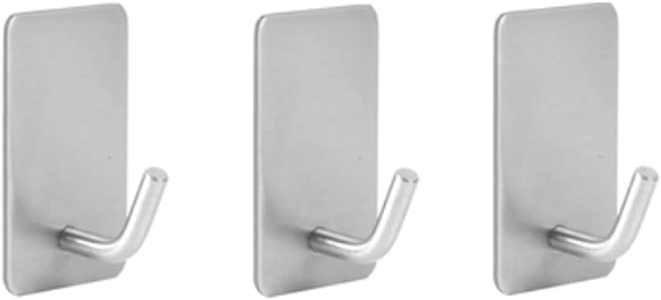Stainless Steel Wall Hook, Self-Adhesive Kitchen Household Bathroom Key Bag Hanger Storage Hanger Waterproof Towel Rack